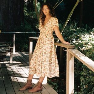 Christy Dawn The Simple Dawn Dress Buttercream English Rose size extra large